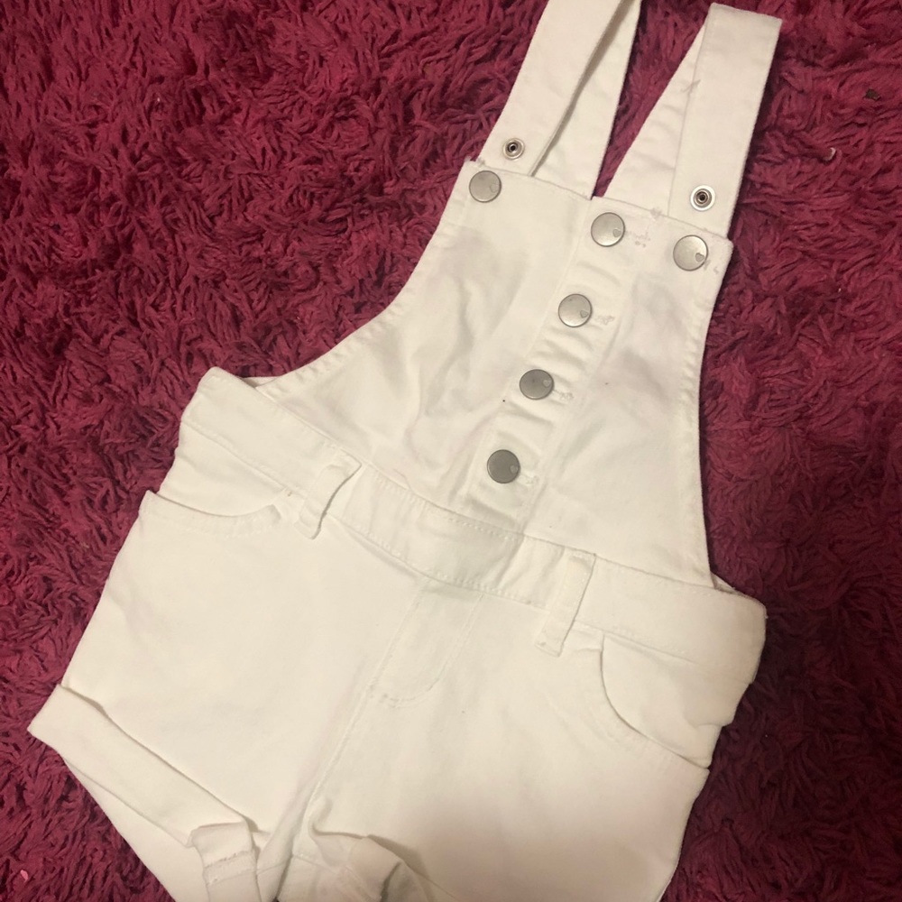 White Short Overalls
